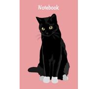 Black Cat With White Paws Lined Notebook: Lined notebook featuring original Black Cat with White Paws design - great present for cat owners!