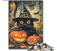Black Cat Wizard 1000 Piece Jigsaw Puzzles for Teenagers Gifts, Challenging To Complete But Fun And Humorous Birthday Present, Gifts, Wall Art (50x75cm)