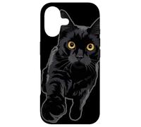 Black Cat Yellow Eyes Curious Kitten Paw Reaching Out Funny Case for iPhone 17