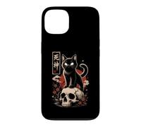 Black Cat Yokai Skulls Sakura Gothic Japanese Halloween Case for iPhone 13