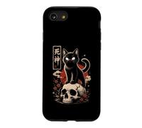 Black Cat Yokai Skulls Sakura Gothic Japanese Halloween Case for iPhone SE (2020) / 7/8