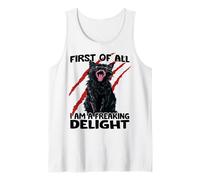 Black cat zoomies Chaos cat Aggressive Domestic cat Tank Top