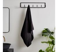 (Black) Catherine Lansfield Quick Dry 100% Cotton Bath Sheet, 2 Pack