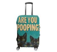 Black Cats are You Pooping Luggage Cover for Suitcase Protector Washable L