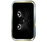 BLACK CATS EYES 1oz GOLD TOBACCO TIN,BACCY TIN,PILL TIN,FISHING TIN,SEWING TIN