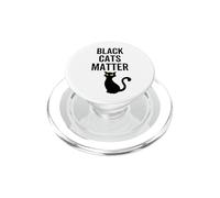 Black Cats Matter Funny Parody BLM Rescue Kittens PopSockets PopGrip for MagSafe