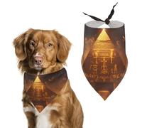 Black Cats Pyramids Bandanas for Dogs Triangle Pet Bibs Washable Dog/Cat Scarf Pets Accessories