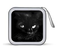 Black Cats Rule Portable CD Case Holder 48 Capacity Travel DVD Storage Boxs Wallet Bag