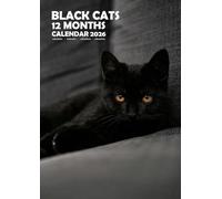 Black Cats Wall Calendar 2026, A3 Size, 12 Months, Wirobound.