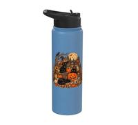 Black Cats Witchy Halloween Autumn Cottage Core Stainless Steel Insulated Water Bottle