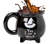 Black Cauldron - Witches Brew Cauldron Mug | Halloween Coffee Mug | Spooky Witchy Mugs | Witch's Brew Cauldronn Ideal for Party Decorations, Themed Drinks and Spooky Home Décor