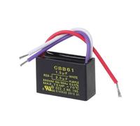 Black CBB61 1.5uF+2.5uF 3 Wires 250V 50/60Hz Capacitor For Ceiling Fan