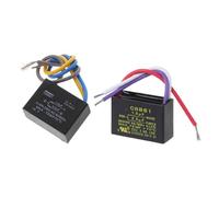Black CBB61 1.5uF+2.5uF 3 Wires AC 250V 50/60Hz Capacitor For Ceiling Fan MQXFCZUX