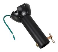 Black Ceiling Fan Downrod Extension with Hanger Pin 4 Inch Length | 2-inch Outer Diameter, Matte Metal Finish, Hidden Mounting, Adjusts Fixture Height for Residential Spaces and Offices