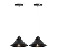 Black Ceiling Pendant Spider Light, Metal Shade, Adjustable 95cm Cord, Vintage Edison E27 Bulb Base, Industrial Lighting Island Lamp for Dinner Room Kitchen Replacement Pendant Lamp