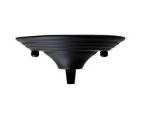 LEDSone Industrial Ceiling Rose Black 140mm Pendant Cable Grip Flex Clamp Metal Plate for Light Fitting Hanging Lamp Ceiling Cover Accesories(Black)
