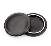 Black Ceramic Coffee Mug Lids, 2 Pieces, Black Ceramic Lid for 11 oz Mug, Mug Cover to Keep Warm & Dust-proof for Hot and Cold Liquids, Outside Diameter 8.4cm, Internal Diameter 7.3cm.