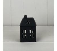 Black Ceramic House Tealight Holder
