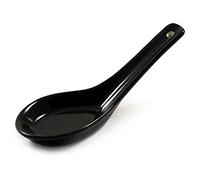 Black Ceramic Japanese Miso Soup Spoon - zen minded
