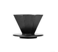 Black Ceramic Pour Over Filter Cone Reusable(Black L)