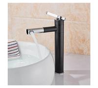 Black Ch Bathroom Sink Mixer Tap Deck Mounted Single Lever Swivel Spout for Hot & Cold Water Modern One Hole Faucet for Slish Home Decor