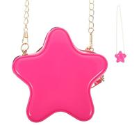 Black Chain Star Crossbody Bag Shoulder Messenger Bag Cute for Women | PVC and Alloy Construction, Hands-free Carry, Fits Wallets and Smartphones, for Dates, Dancing Parties and Outfits