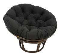 Black Chair Hanging Cushion Thick Round Seat Pads for Rattan Furniture & Garden Chairs 140 * 140cm Outdoor Upholstery Cushion for Comfort & Style