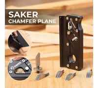 (Black) Chamfer Plane - Woodworking Edge Trimmer with Auxiliary Locator, Handheld Planer