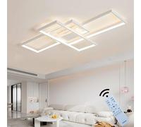 Black Chandelier Dimmable Ceiling Light with Remote Control - Living Room, Bedroom, Country House, Office and Study Rooms 90CM 68W
