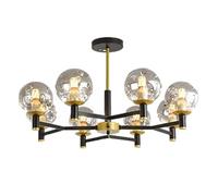 Black Chandeliers Ceiling Light,6 Lights Vintage Pendant Lighting Ceiling Light for Living Room Bedroom Dining Room Kitchen Island-(8t)