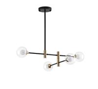 Black Chandeliers Ceiling Light,6 Lights Vintage Pendant Lighting,Ceiling Light for Living Room Bedroom Dining Room Kitchen Island(4t)
