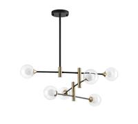 Black Chandeliers Ceiling Light,6 Lights Vintage Pendant Lighting,Ceiling Light for Living Room Bedroom Dining Room Kitchen Island(6t)