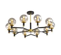 Black Chandeliers Ceiling Light,6 Lights Vintage Pendant Lighting Ceiling Light for Living Room Bedroom Dining Room Kitchen Island-(10t)