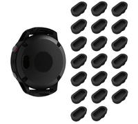 Black Charger Port Protector for Fenix- Silicone Dust Plug Compatible for Garmin Fenix 8/7/7S/7X/6/6S/6X/5/5S/5X Plus, Instinct 2/3, Forerunner 45/245/945, Venu 2/3, Vivoactive 3/4/5