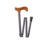 Black Check Folding Walking Stick