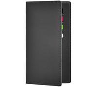 Black Checkbook Covers for Personal Duplicate Checks, Genuine Leather Checkbooks Register Cover Holder Wallets for Women&Men, Dark Gray, One Size, Classic