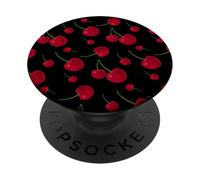 Black Cherry Bomb Pattern Cute PopSockets Adhesive PopGrip