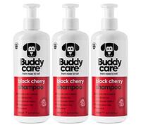 Black Cherry Dog Shampoo by Buddycare | Deep Cleansing Shampoo for Dogs | Black Cherry Scented | With Aloe Vera and Pro Vitamin B5 (500ml x3)