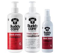 Black Cherry Fresh Dog Bundle by Buddycare | Includes 500ml Dog Shampoo, 500ml Dog Conditioner & 200ml Dog Cologne | Black Cherry Scented
