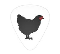 Black Chicken Guitar Pick 12 Picks Fashion Durable Bass Plectrums In A Box For Ukulele Electric Guitar Bass