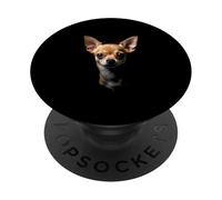 Black Chihuahua Dog Chihuahua Face PopSockets Adhesive PopGrip