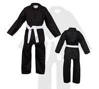 Black Children's Karate Suit Free White Belt Kids Karate suit (110cm)