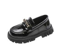 Black Children's PU Leather Soft Leather Shoes Children's Dance Slippers Non-Slip Sole Barefoot Shoes Wide Fitness Shoes Flexible Hiking Shoes Soft Low Shoes Waterproof Walking Shoes, gold, 4 UK