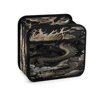 Black Chinese Dragon Car Backseat Organizer with Clear Tablet Holder, Multi Pockets Waterproof Oxford Kick Mat Storage Bag, Universal Auto Seat Back Storage Caddy for Drinks Travel Essentials