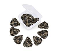 Black Chinese Dragon Guitar Picks With 12 Pack Organizer Box,Thin, Medium & Heavy 3 Different Celluloid Guitar Pick, Abstract Art Pics Plectrums For Bass, Acoustic Electric Guitars