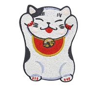 Black Chinese Lucky Cat Iron-On Patch | Kawaii cat Iron on Patches, Waving cat Embroidery Patch, Cat ironable Patch, Paws Badges Finally Home