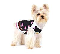 Black Chocolate Cake Full Print Cotton Pet Vest M Dog Cat Clothes Soft Elastic Breathable Pullover Pet