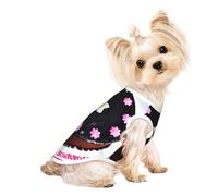 Black Chocolate Cake Pet Breathable Sleeveless T-shirt S for Small Dogs and Cats, Soft, Comfortable, Stylish