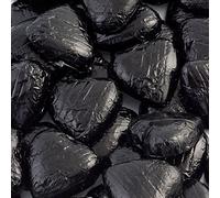 Black Chocolate Foil Wrapped Hearts 100 Pcs (560g) - From Sweet Factore