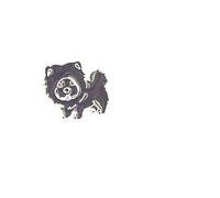 Black Chow Chow Dog Lapel Pin in gift box